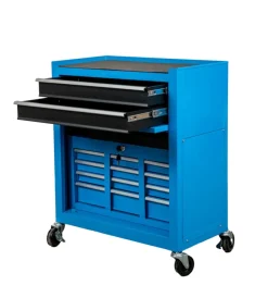 Easy System Officina E Garage|Cassettiera porta attrezzi in metallo con ruote e cassettiera movibile 61,6x33x108,2 cm