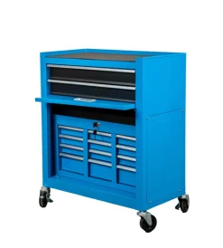 Easy System Officina E Garage|Cassettiera porta attrezzi in metallo con ruote e cassettiera movibile 61,6x33x108,2 cm