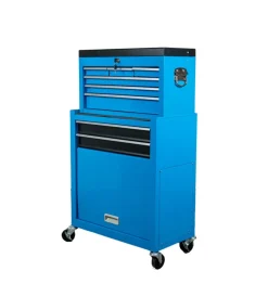 Easy System Officina E Garage|Cassettiera porta attrezzi in metallo con ruote e cassettiera movibile 61,6x33x108,2 cm