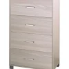 Sarmog Cassettiere|Cassettiera rifinita olmo 4 cassetti, 70x112x41 cm