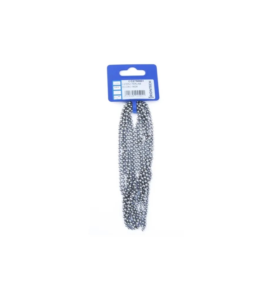 Sistemi Di Fissaggio|Catena a pallini pretagliata ø 3,2 mm. in acciaio inox 2,5 mt.