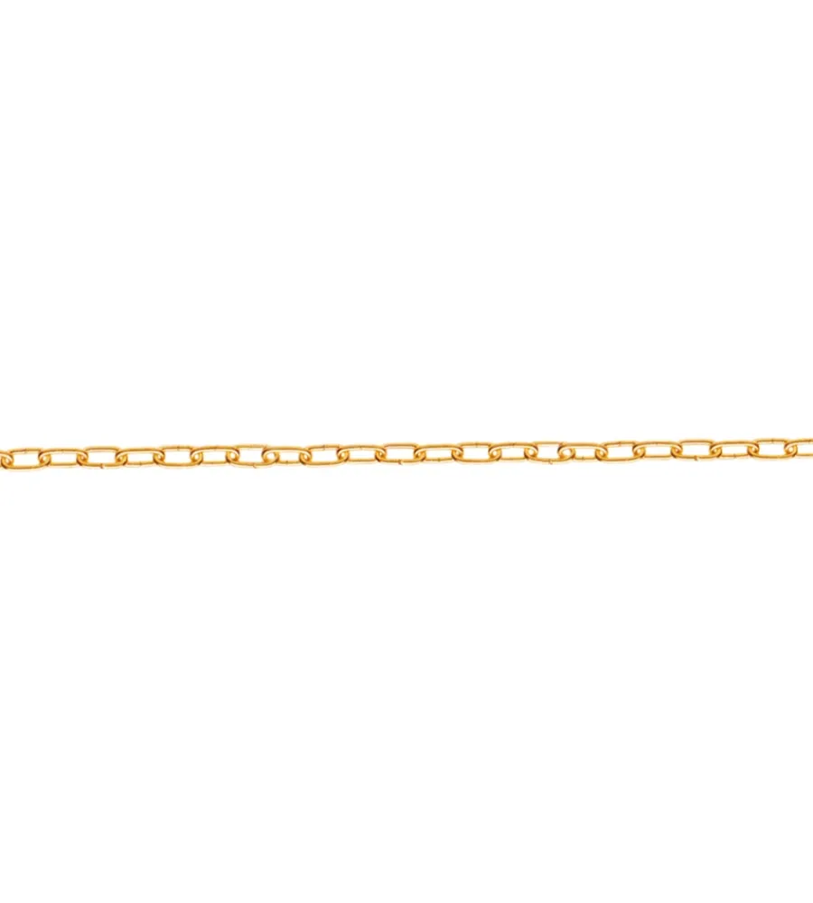 Sistemi Di Fissaggio|Catena forzatina pretagliata ø 1,3 mm. in acciao ottonato 2,5 mt.