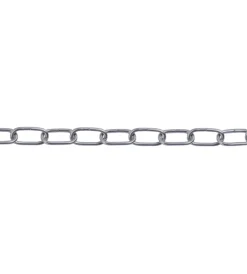Sistemi Di Fissaggio|Catena genovese pretagliata maglia corta ø 2 mm. in acciaio nichelato 2,5 mt.