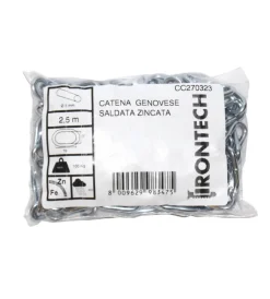 Sistemi Di Fissaggio- Catena genovese pretagliata ø 3 mm. in acciaio zincato 2,5 mt.