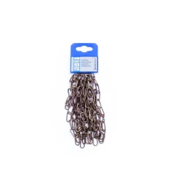 Sistemi Di Fissaggio|Catena genovese pretagliata maglia quadra ø 2 mm. in acciaio bronzato 2,5 mt.