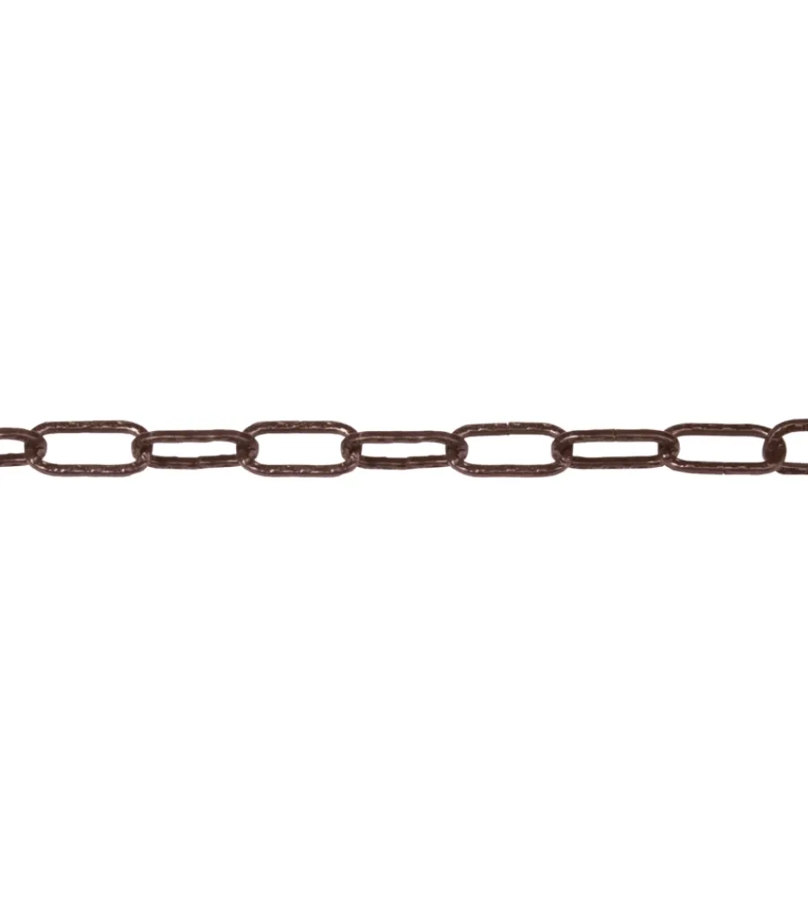 Sistemi Di Fissaggio|Catena genovese pretagliata maglia quadra ø 2 mm. in acciaio bronzato 2,5 mt.