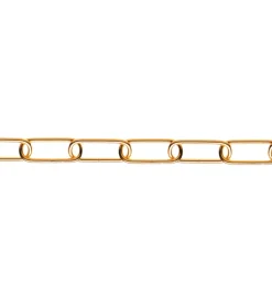 Sistemi Di Fissaggio|Catena ornamentale maglia lunga ø 2,8 mm. in acciaio ottonato 15 mt.