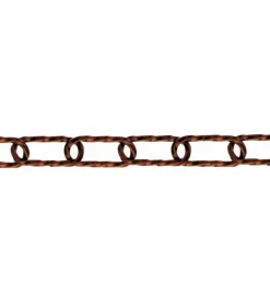 Sale Catena ornamentale ritorta ø 3,8 mm. in acciaio brunito 10 mt. Sistemi Di Fissaggio