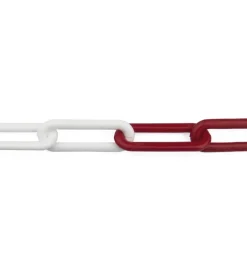 Sistemi Di Fissaggio- Catena segnaletica pretagliata ø 6 mm. in plastica bianco/rosso 2,5 mt.