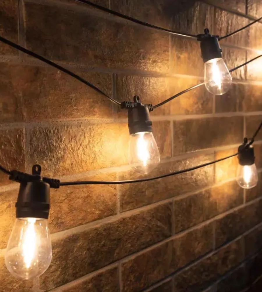 Illuminazione Per Esterno-EuroGarden Catena solare da esterno con 10 lampadine led a luce calda, luminosita' regolabile, 8 modalita' 5w 7 mt