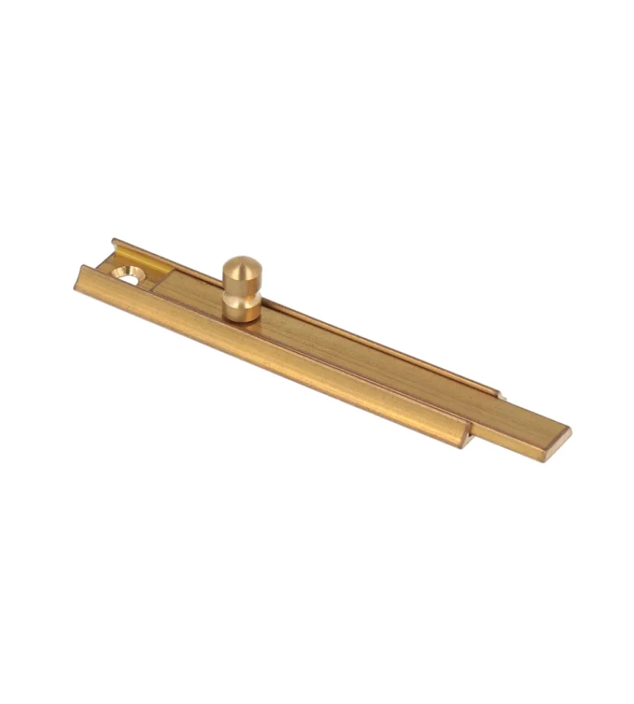 Ferramenta Per Mobili E Infissi- Catenaccio ad incastro - 100 mm. - ottone lucido - 1 pz.