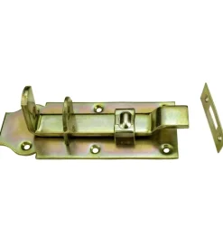 Serratura E Sicurezza|Catenaccio pesante piegato 100 x 50 mm. - zincato giallo