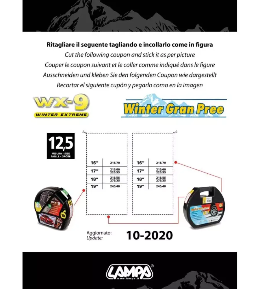 Catene E Calze Da Neve-Lampa Catene da neve autovetture wx-9 - winter gran pree - 12.5 winter gran pree gp02069