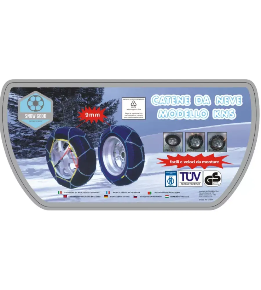 Catene E Calze Da Neve- Catene da neve da 9 mm per auto - codice kns30.