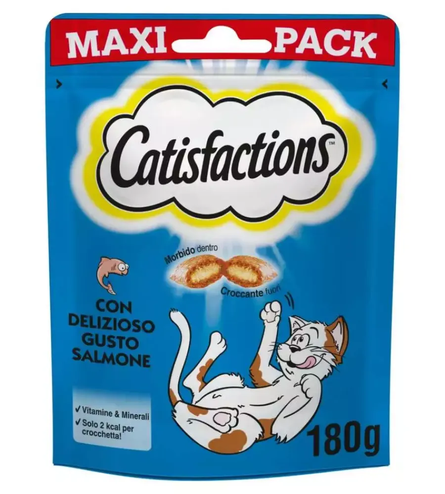 Alimenti Secco Gatto- Catisfaction - snack per gatti salmone 180 gr