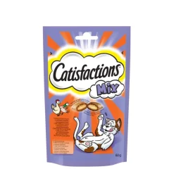 Alimenti Secco Gatto- Catisfaction mix con pollo e anatra - 60 grammi.