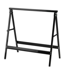 Outlet Cavalletto da lavoro pieghevole essenza in acciaio colore nero con portata massima di 100 kg 37x78x76 cm Cavalletti