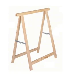 Cavalletti- Cavalletto pieghevole in legno di pino grezzo, 73,5x74 cm