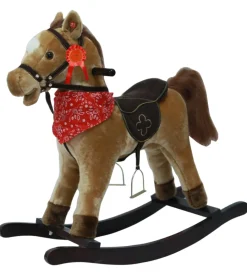 Giochi E Casette Bimbo|Cavallo a dondolo per bambini con suoni, marrone chiaro