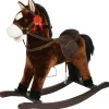 Giochi E Casette Bimbo- Cavallo a dondolo per bambini con suoni, marrone scuro
