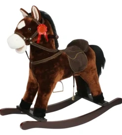 Giochi E Casette Bimbo- Cavallo a dondolo per bambini con suoni, marrone scuro
