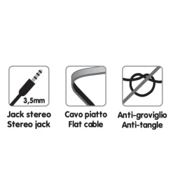 Outlet Cavo autoradio 120cm aux aux - nero  38900 Elettrico