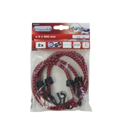 Sistemi Di Fissaggio- Cavo elastico ø 8 x 750 mm. con ganci a uncino plastificati 2 pz.