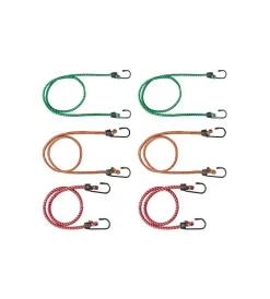 Sistemi Di Fissaggio|Cavo elastico assortito ø 8 da 600 a 1000 mm. con ganci plastificati 6 pz.