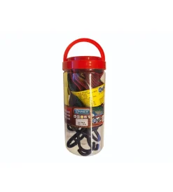 Sistemi Di Fissaggio- Cavo elastico piatto assortito l. 18 mm. da 500 a 800 mm. con ganci in plastica 6 pz.