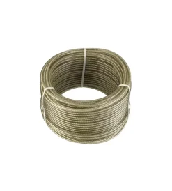 Sistemi Di Fissaggio|Cavo multiuso ø 3 mm. in ferro zincato plastificato, anima in  fibra tessile 20 mt.