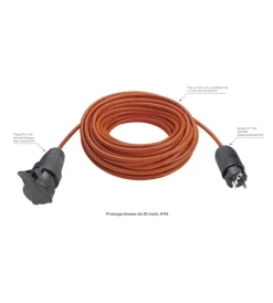 New Cavo prolunga universale lineare con 3 conduttori da 1,5 mm 30 m Prolunghe