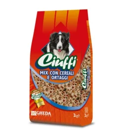Ciuffi Alimenti Secco Cane|Cereali per cani gheda "" adulto di tutte le taglie con ortaggi 2 kg