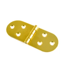 Cerniere a biscotto in ferro ottonato 30 x 80 mm. 2 pz. Ferramenta Per Mobili E Infissi