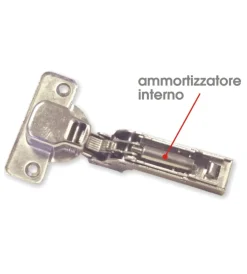 Ferramenta Per Mobili E Infissi|Cerniere con ammortizzatore integrato - ø 35 - collo alto - 2 pz.
