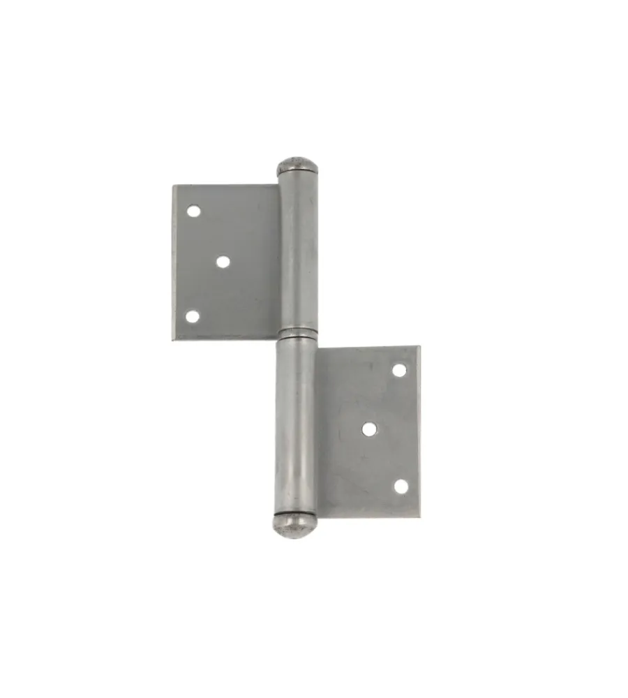 Ferramenta Per Mobili E Infissi- Cerniere con piastra da avvitare in ferro zincato 100 mm. sinistre 2 pz.