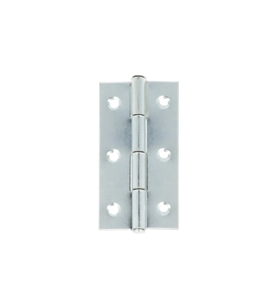 Ferramenta Per Mobili E Infissi- Cerniere con spina fissa ferro zincato 30 x 50 mm. 2 pz.