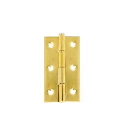 Ferramenta Per Mobili E Infissi- Cerniere con spina fissa ferro ottonato 25 x 40 mm. 2 pz.