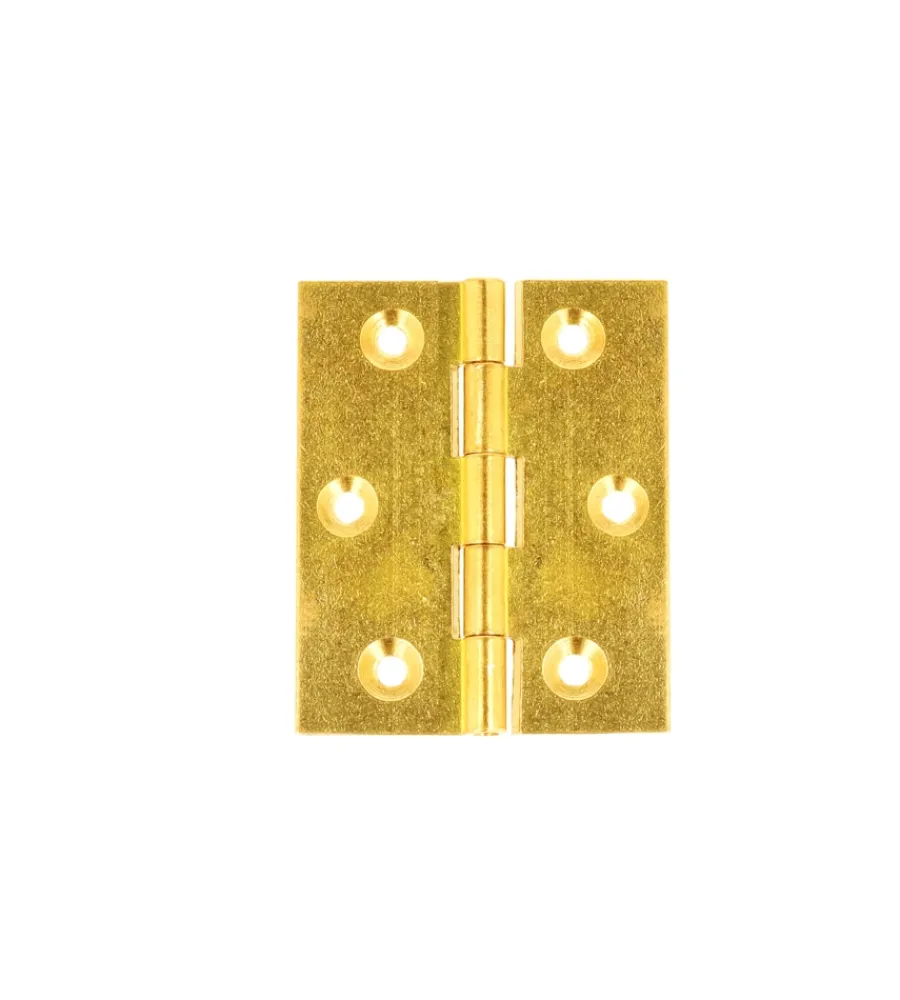 Ferramenta Per Mobili E Infissi- Cerniere fresate piane ottone - 60 x 50 mm. - 2 pz.