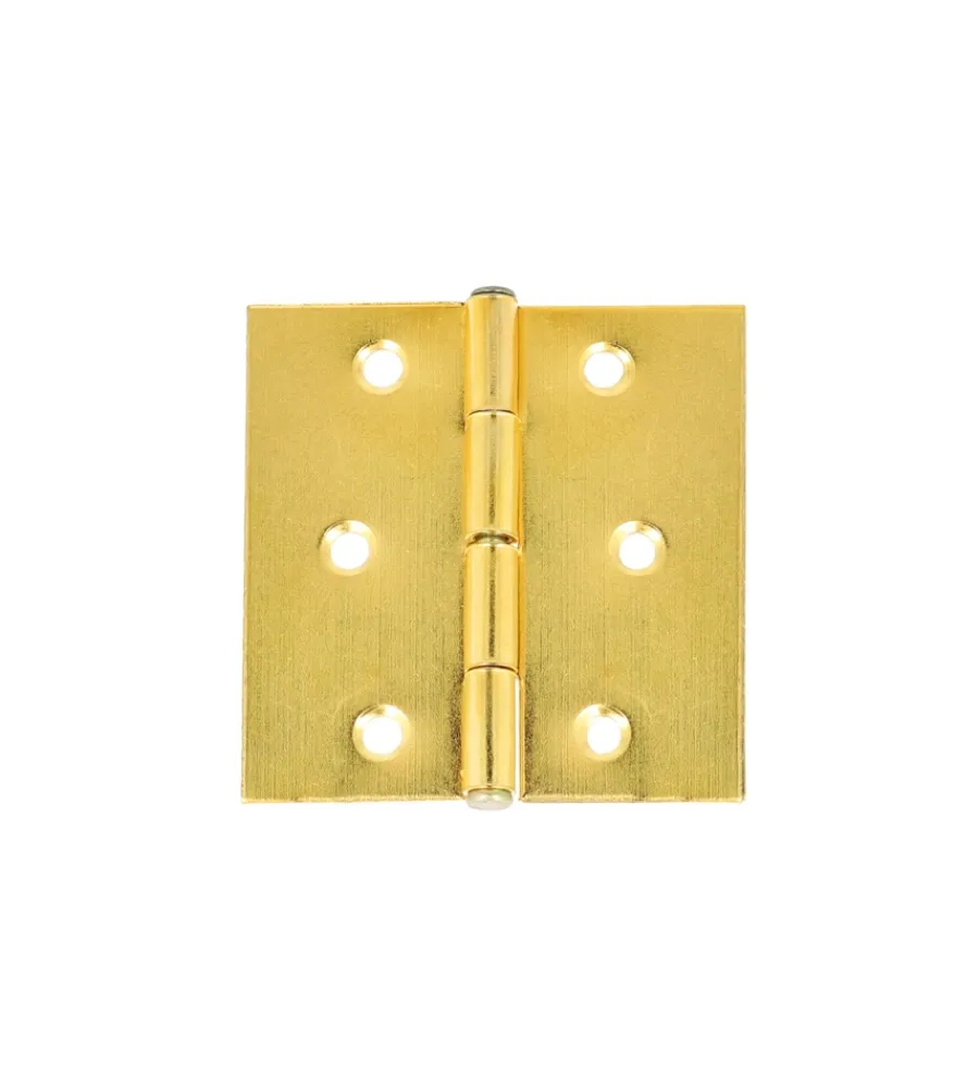 Ferramenta Per Mobili E Infissi- Cerniere quadre - 40 x 40 mm. - ottonato - 2 pz.