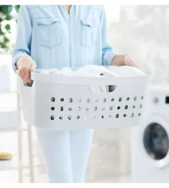 Accessori Bagno|Cesta portabiancheria "jona" colore bianco da 39 litri