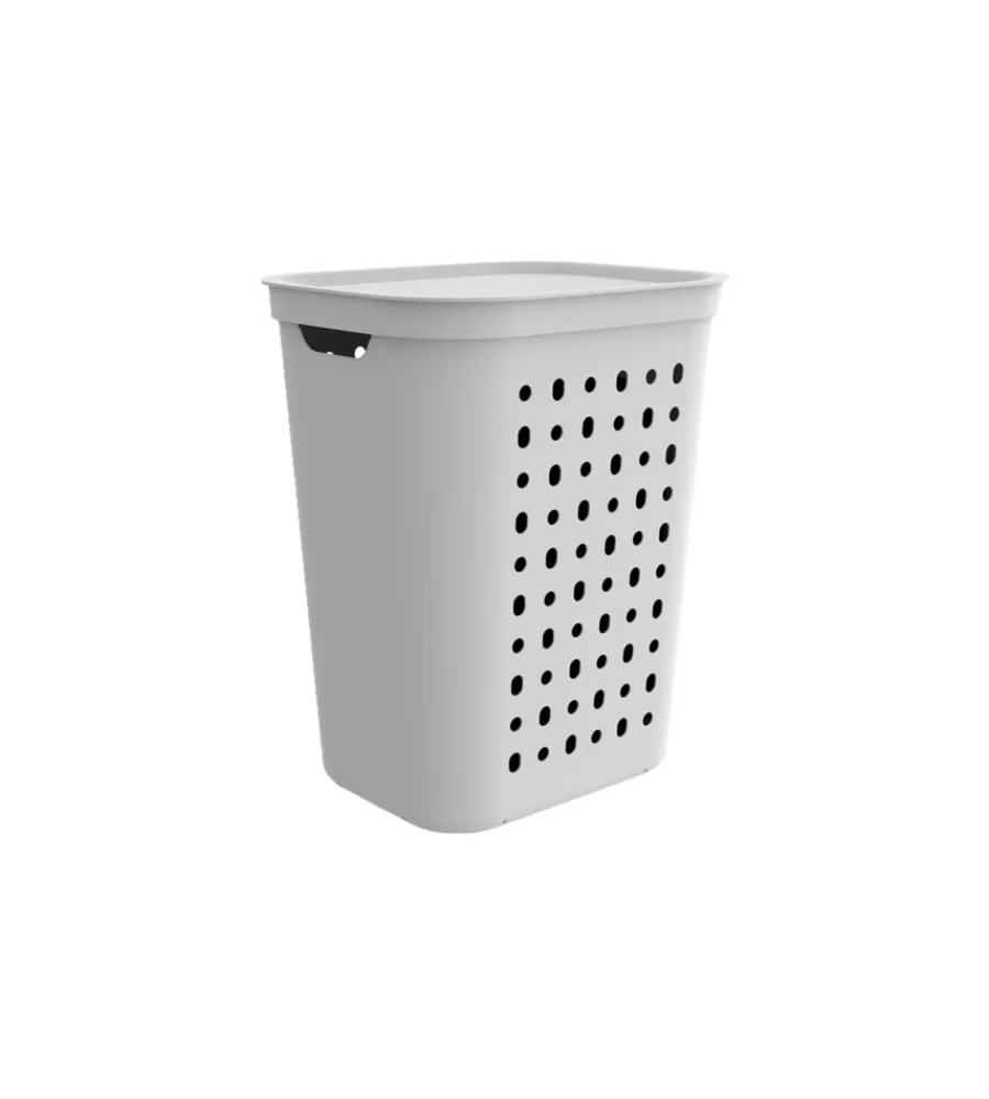 Accessori Bagno- Cesta portabiancheria "jona" colore bianco da 55 litri