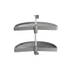 Emuca Accessori Cucina|Cestello girevole mezza luna grigio, per moduli 90 cm