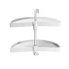 Accessori Cucina-Emuca Cestello girevole mezza luna bianco, per moduli 90 cm