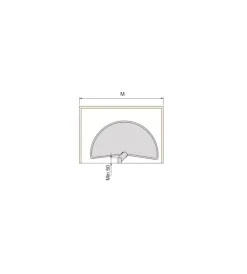 Accessori Cucina-Emuca Cestello girevole mezza luna bianco, per moduli 90 cm