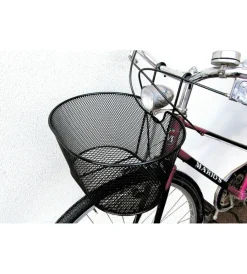 Bici-Lampa Cestino anteriore aovale a rete per bicicletta donna in metallo  - 94531