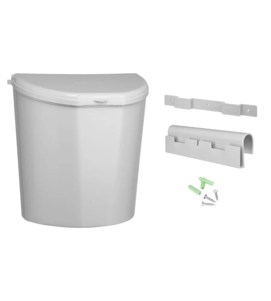 Campeggio-Brunner Cestino portarifiuti per caravan "pillar xl" grigio 31,5x18x31,5 cm