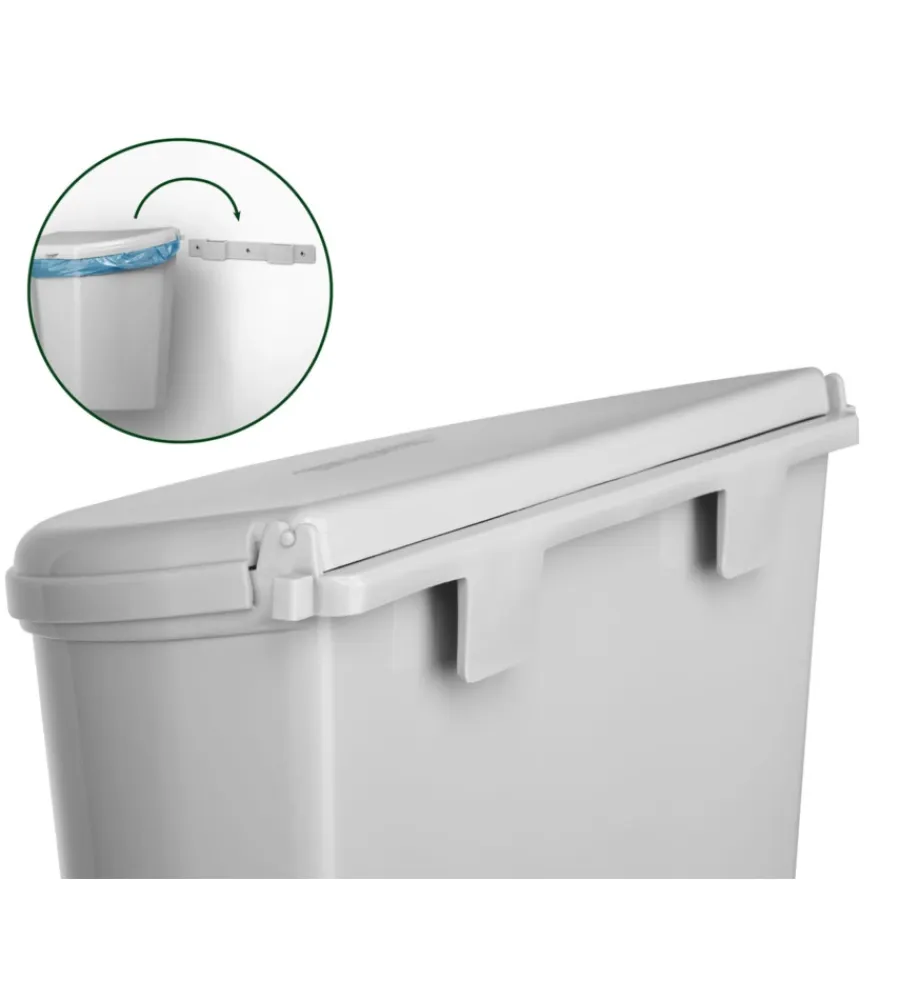 Campeggio-Brunner Cestino portarifiuti per caravan "pillar xl" grigio 31,5x18x31,5 cm