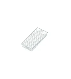 Officina E Garage|Cesto a griglia, fornito con 2 reggimensole 80 cm. - alluminio
