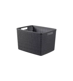 Online Cesto "jute" nero - 36,2x28,2x23 cm Accessori Bagno