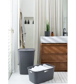 New Cesto portabiancheria "curver softex" antracite, 45 litri Accessori Bagno